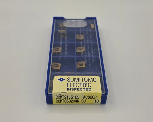 Sumitomo CCMT21.51 ESU AC820P Carbide Turning Insert (10 Pack)