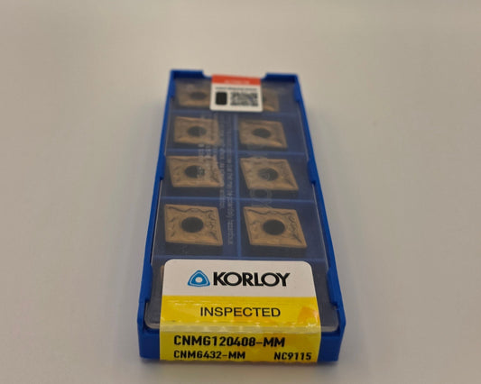 Korloy CNMG432 MM NC9115 Carbide Turning Insert (10 Pack)