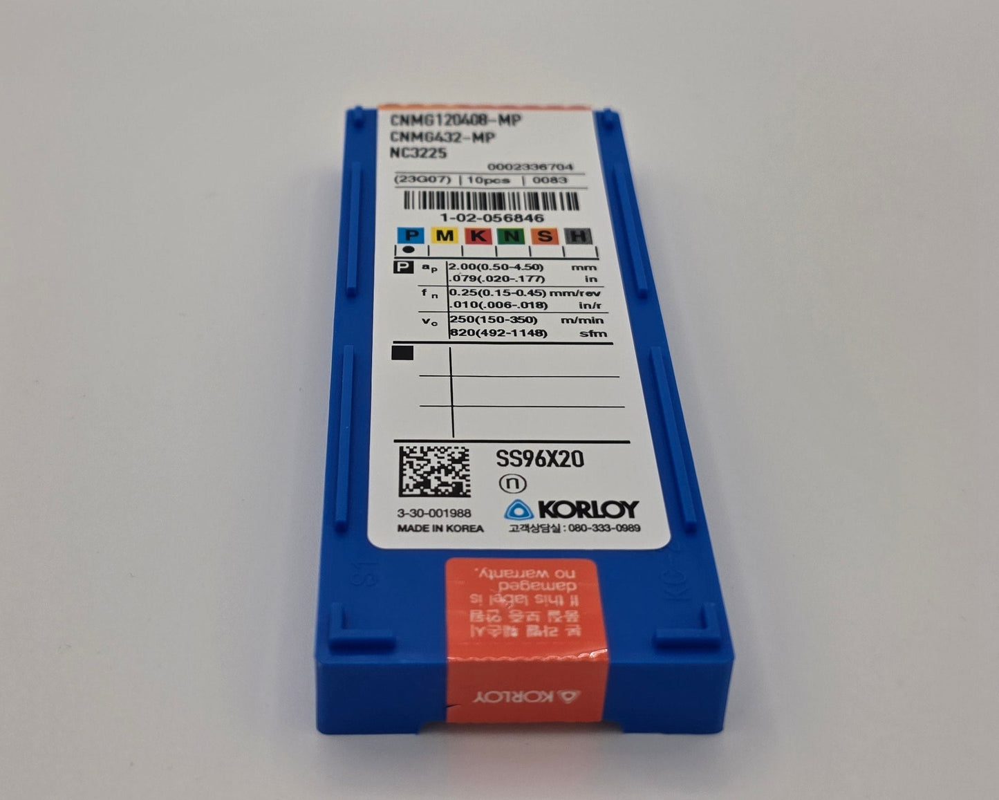 Korloy CNMG432 MP NC3225 Carbide Turning Insert (10 Pack)