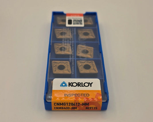 Korloy CNMG433-MM NC9115 Carbide Turning Insert (10 Pack)