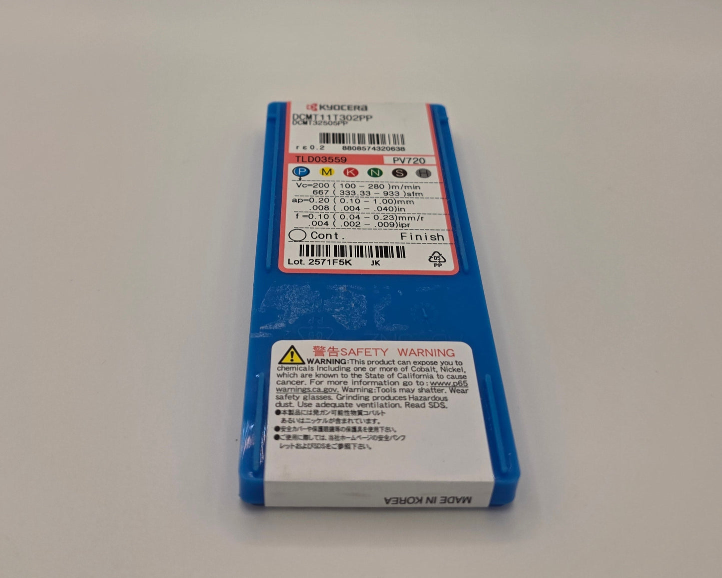 Kyocera DCMT32505 PP PV720 Cermet Turning Insert (10 Pack)