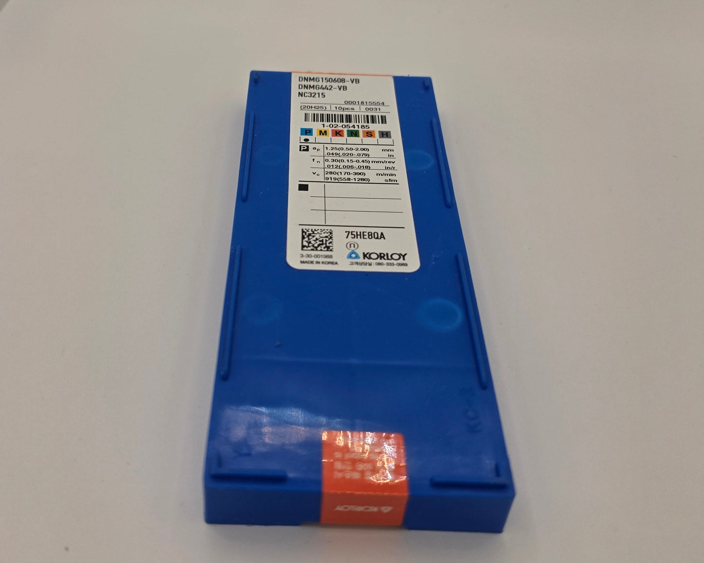 Korloy DNMG442 VB NC3215 Carbide Turning Insert (10 Pack)