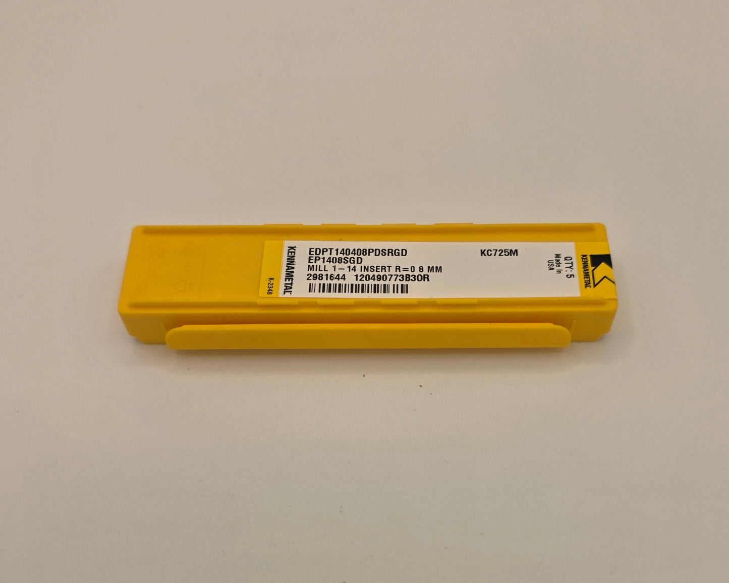 Kennametal EP1408SGD KC725M Carbide Milling Insert (5 Pack)
